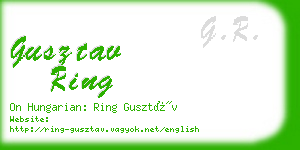 gusztav ring business card